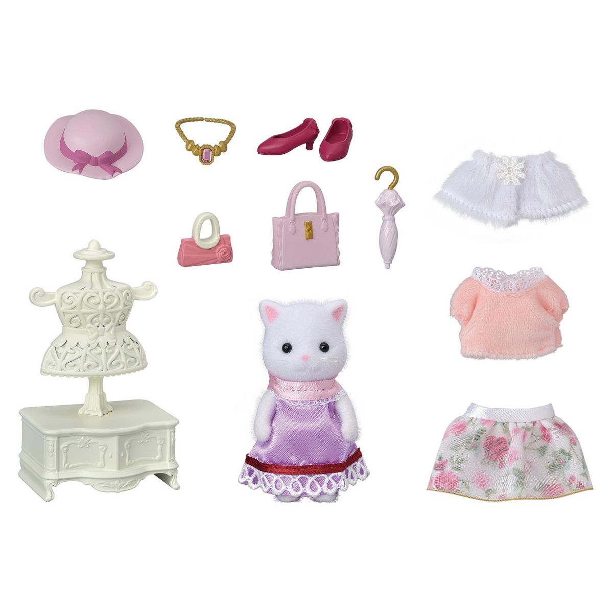 EPOCH D'ENFANCE La valisette de Mode Chat Persan - Sylvanian Families