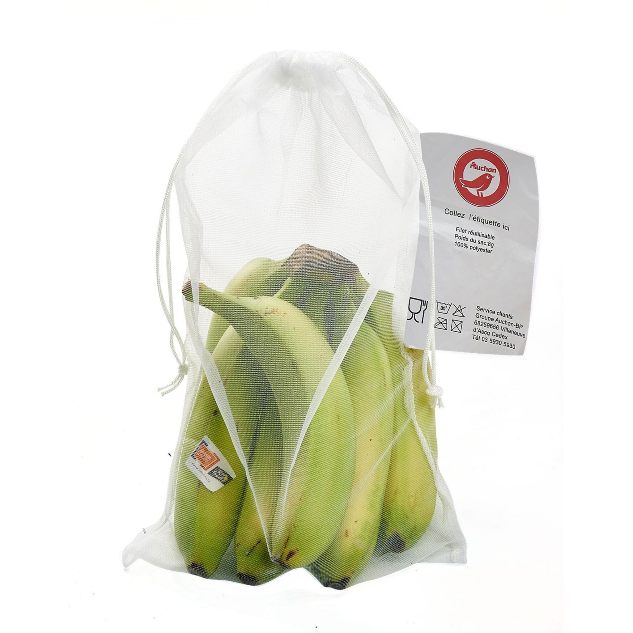 Voir la diapositive 2 : Filets réutilisables pour fruits et légumes 3 pièces