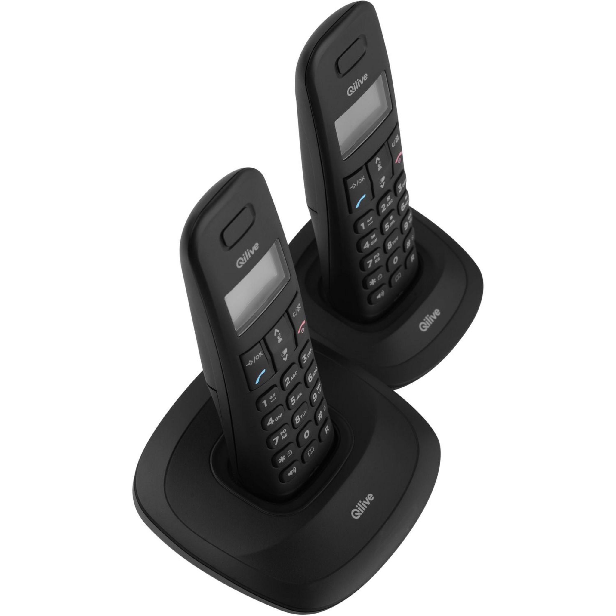 Voir la diapositive 2 : QILIVE Téléphone sans fil - 151048 Q.4734 - Noir