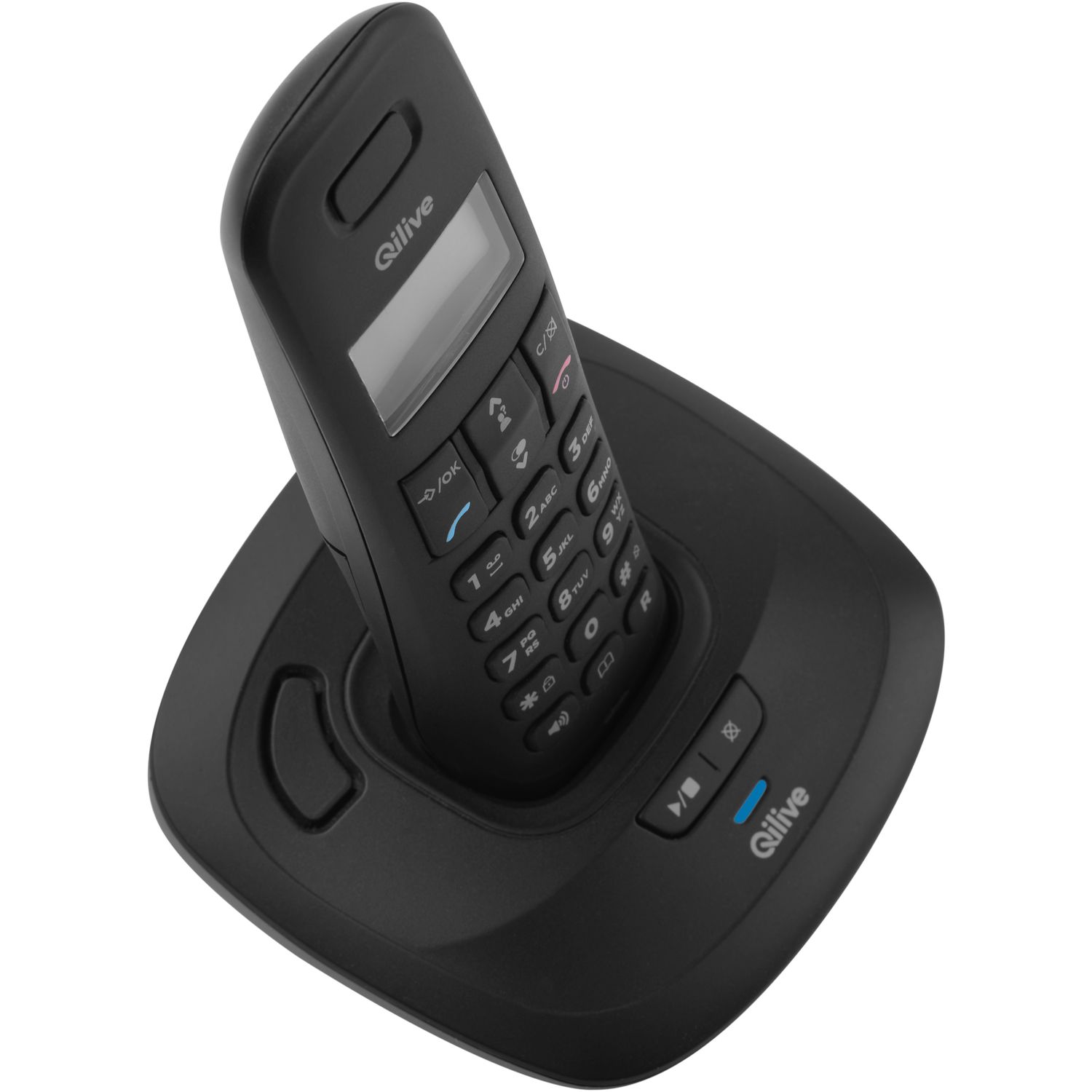 Voir la diapositive 2 : QILIVE Téléphone sans fil -  151049 Q.4656 - Répondeur - Noir