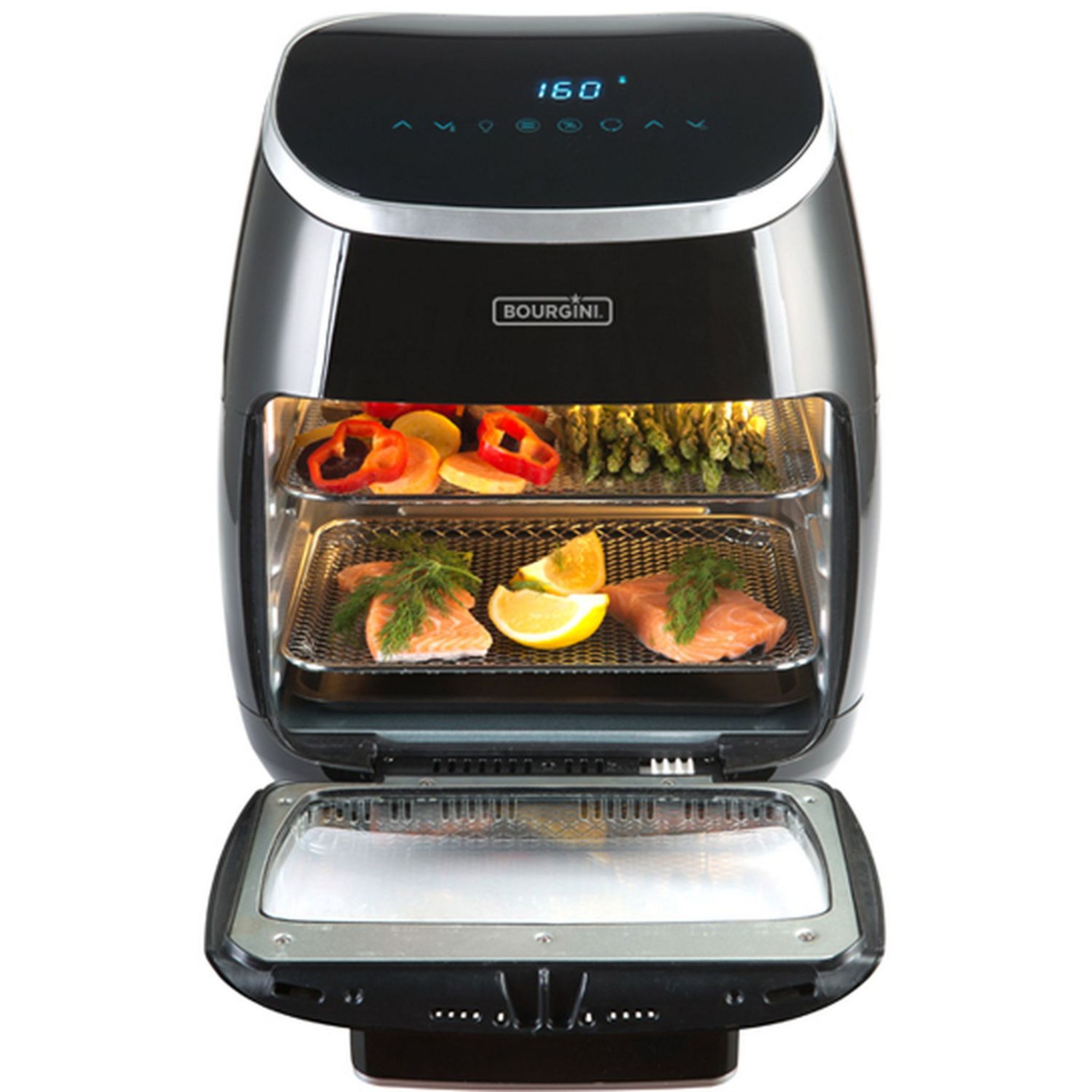 Voir la diapositive 7 : BOURGINI Mini four Multifonction à Air pulsé 182149.00.02 11 L Gris et noir