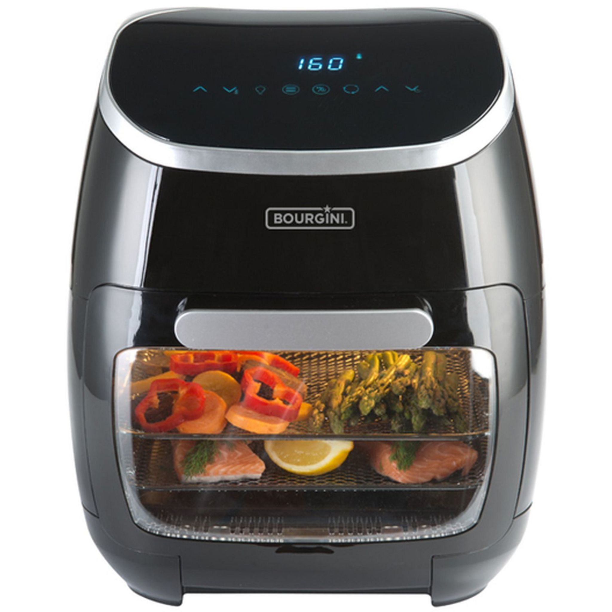 Voir la diapositive 10 : BOURGINI Mini four Multifonction à Air pulsé 182149.00.02 11 L Gris et noir