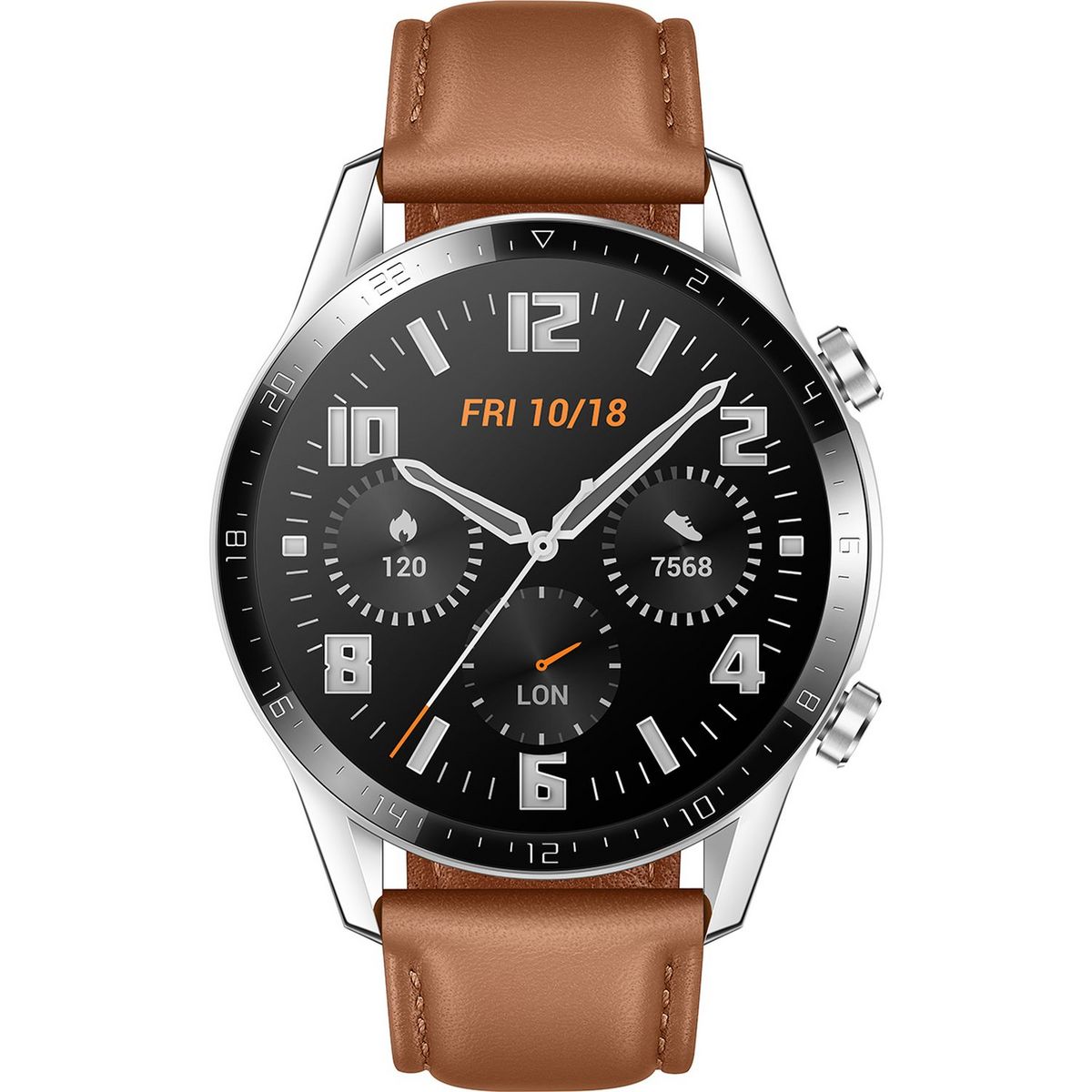 HUAWEI Montre connectée 46 mm - Watch GT 2 - Latona-B19V - Marron