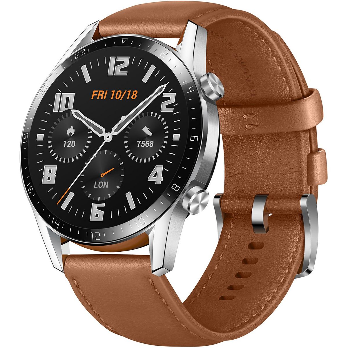 HUAWEI Montre connectée 46 mm - Watch GT 2 - Latona-B19V - Marron