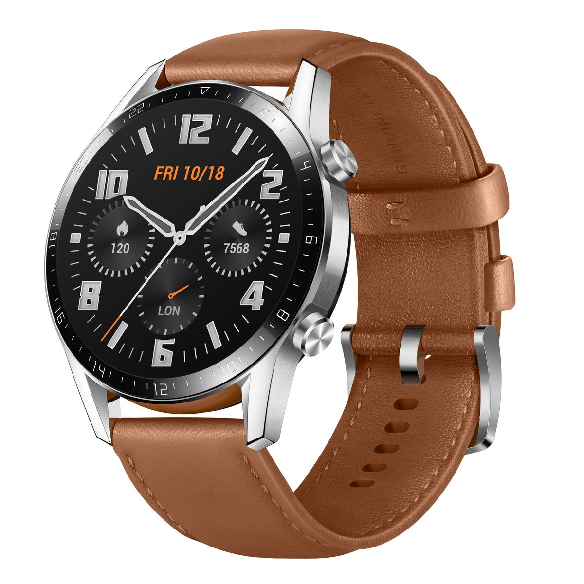 HUAWEI Montre connectée 46 mm - Watch GT 2 - Latona-B19V - Marron