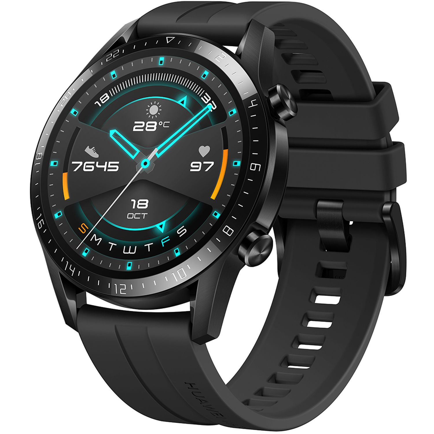 Voir la diapositive 3 : HUAWEI Montre connectée 46 mm - Watch GT 2 - Latona-B19S - Noir