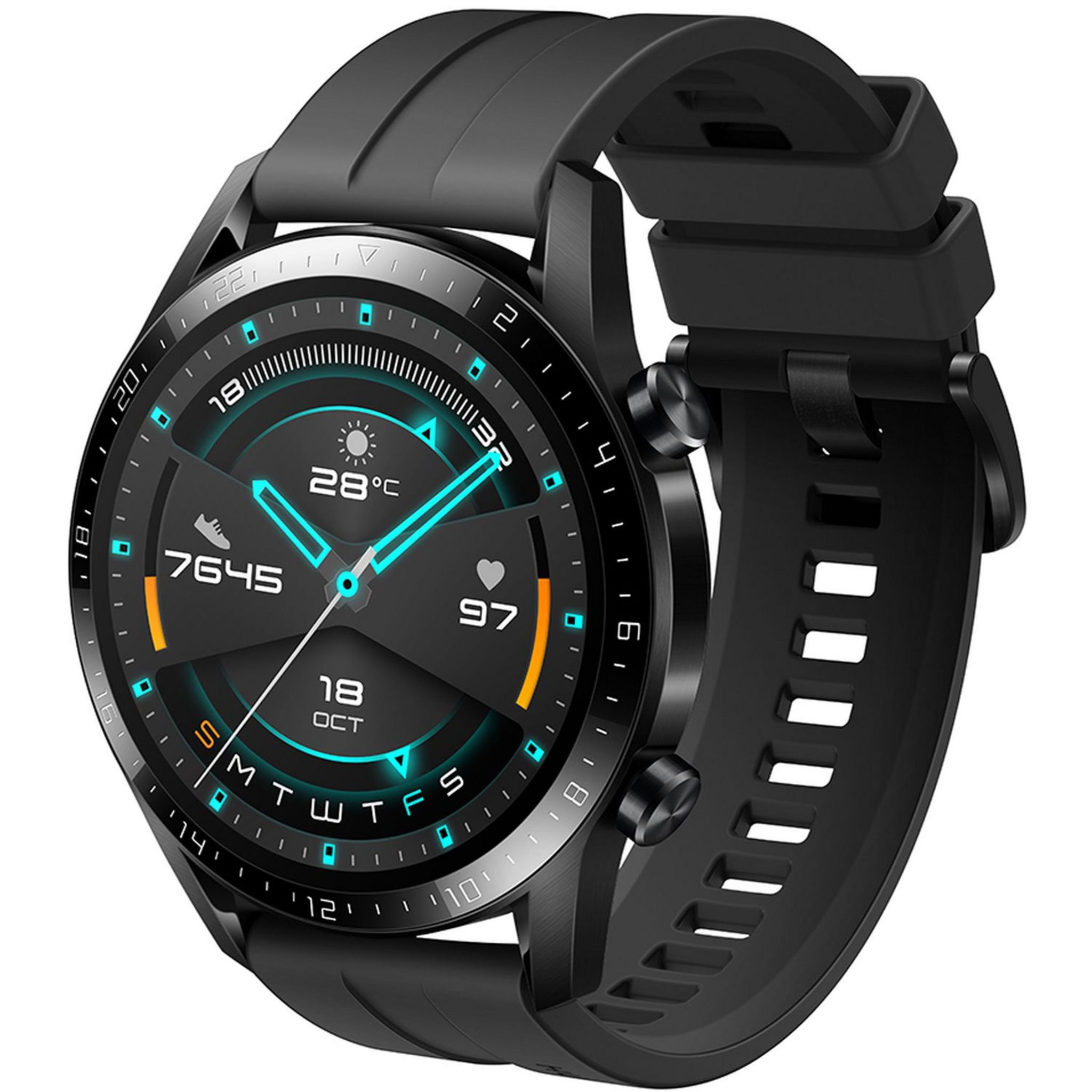 Voir la diapositive 6 : HUAWEI Montre connectée 46 mm - Watch GT 2 - Latona-B19S - Noir
