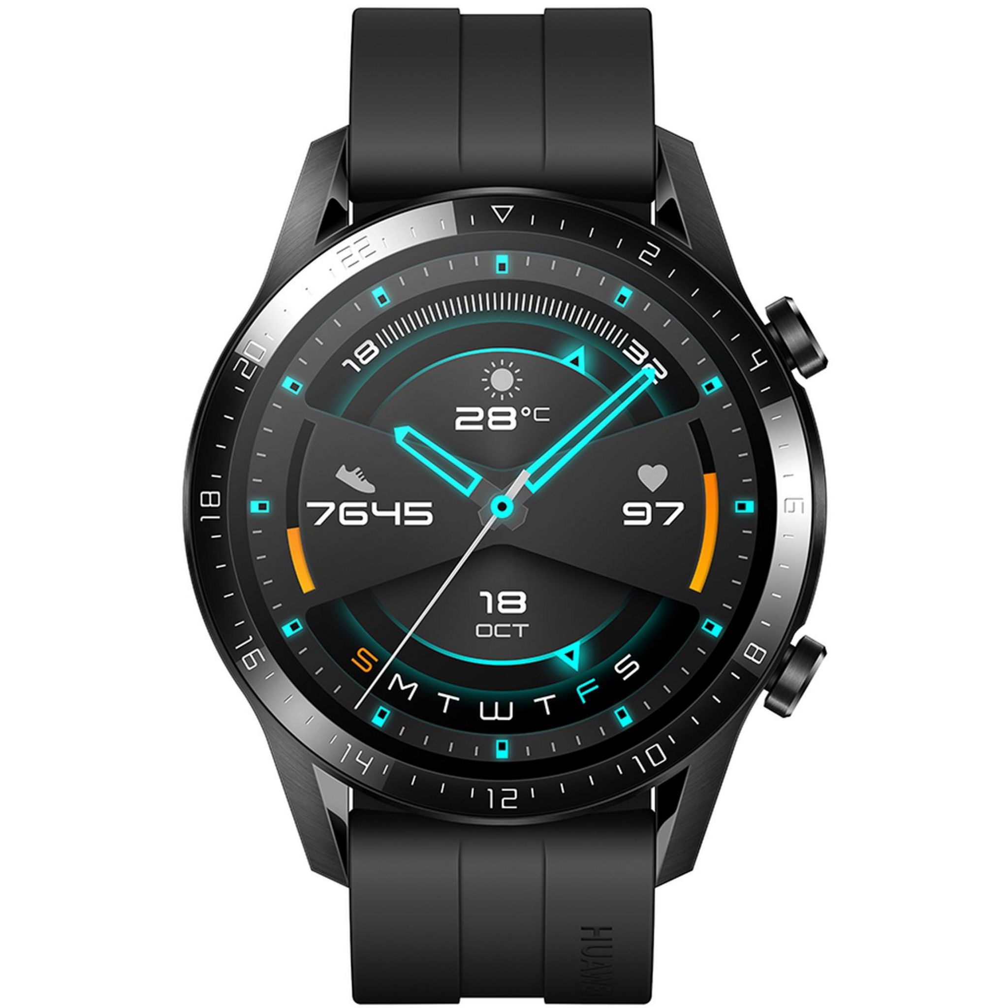 Voir la diapositive 8 : HUAWEI Montre connectée 46 mm - Watch GT 2 - Latona-B19S - Noir