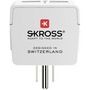 Voir la diapositive 2 : SKROSS Adaptateur secteur de voyage Europe vers USA + Double chargeur USB - Blanc