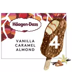 HAAGEN DAZS Bâtonnet glacé vanille caramel amandes 4 pièces 280g