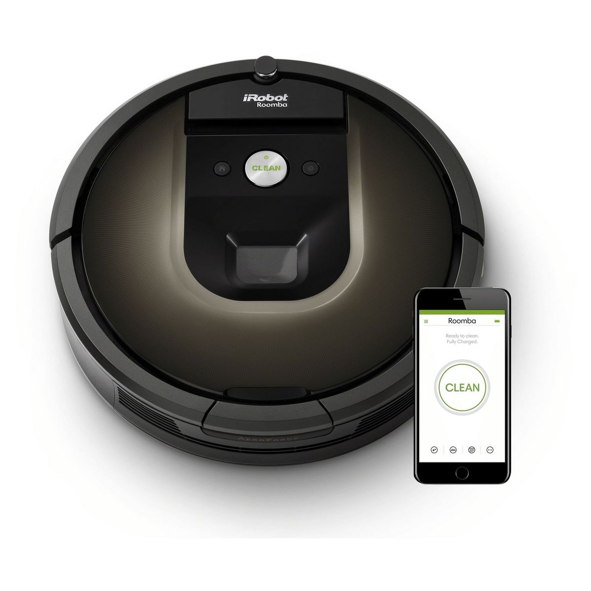 IROBOT Aspirateur robot Roomba 980 - Marron et noir