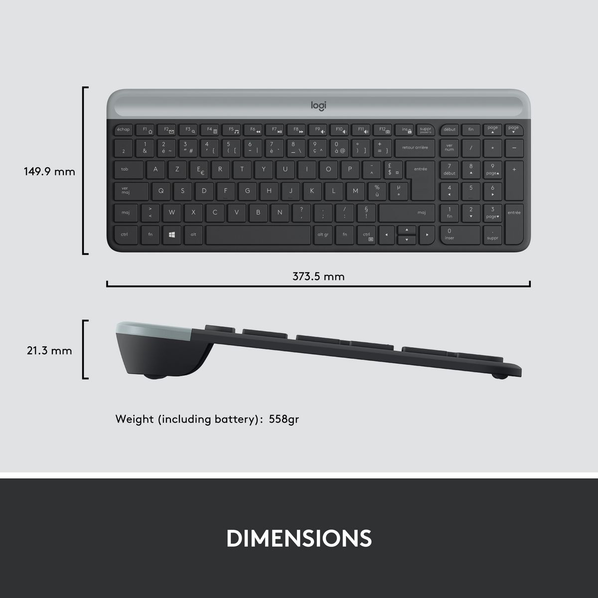LOGITECH Clavier + Souris sans fil MK470