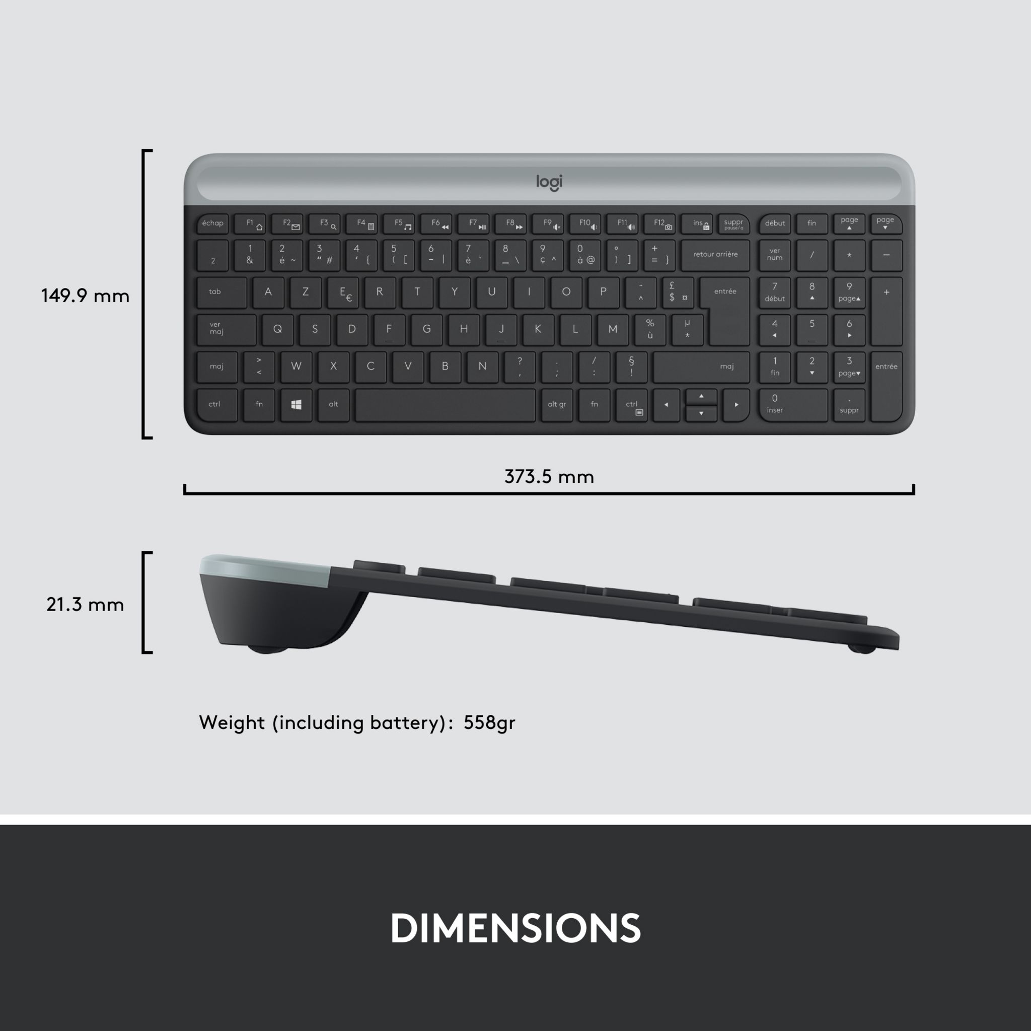 Voir la diapositive 8 : LOGITECH Clavier + Souris sans fil MK470