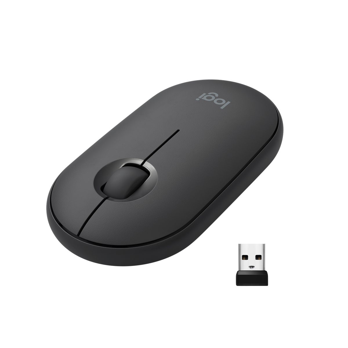 LOGITECH Souris Sans Fil M350 Pebble Sliencieuse Bluetooth - Graphite