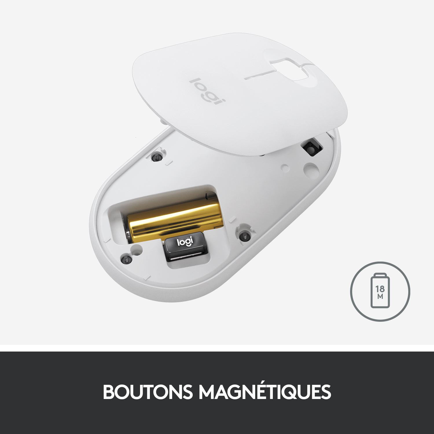 Voir la diapositive 10 : LOGITECH Souris Sans Fil M350 Pebble Sliencieuse Bluetooth - Graphite