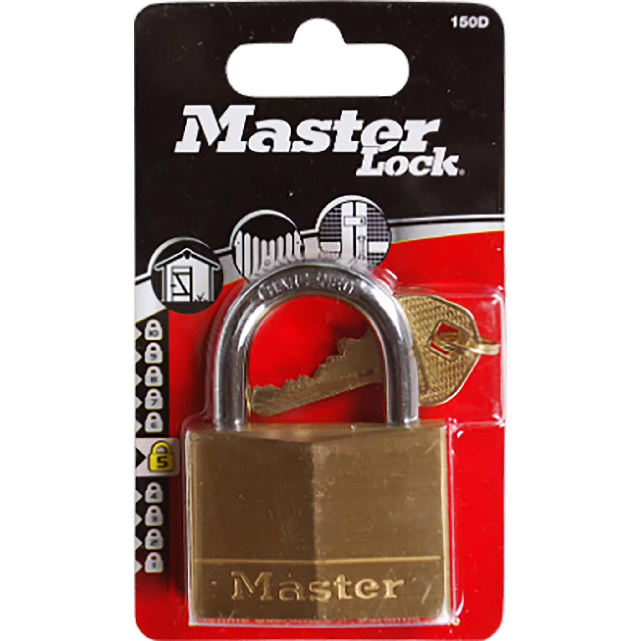 MASTER LOCK Cadenas laiton 50 mm acier cementé