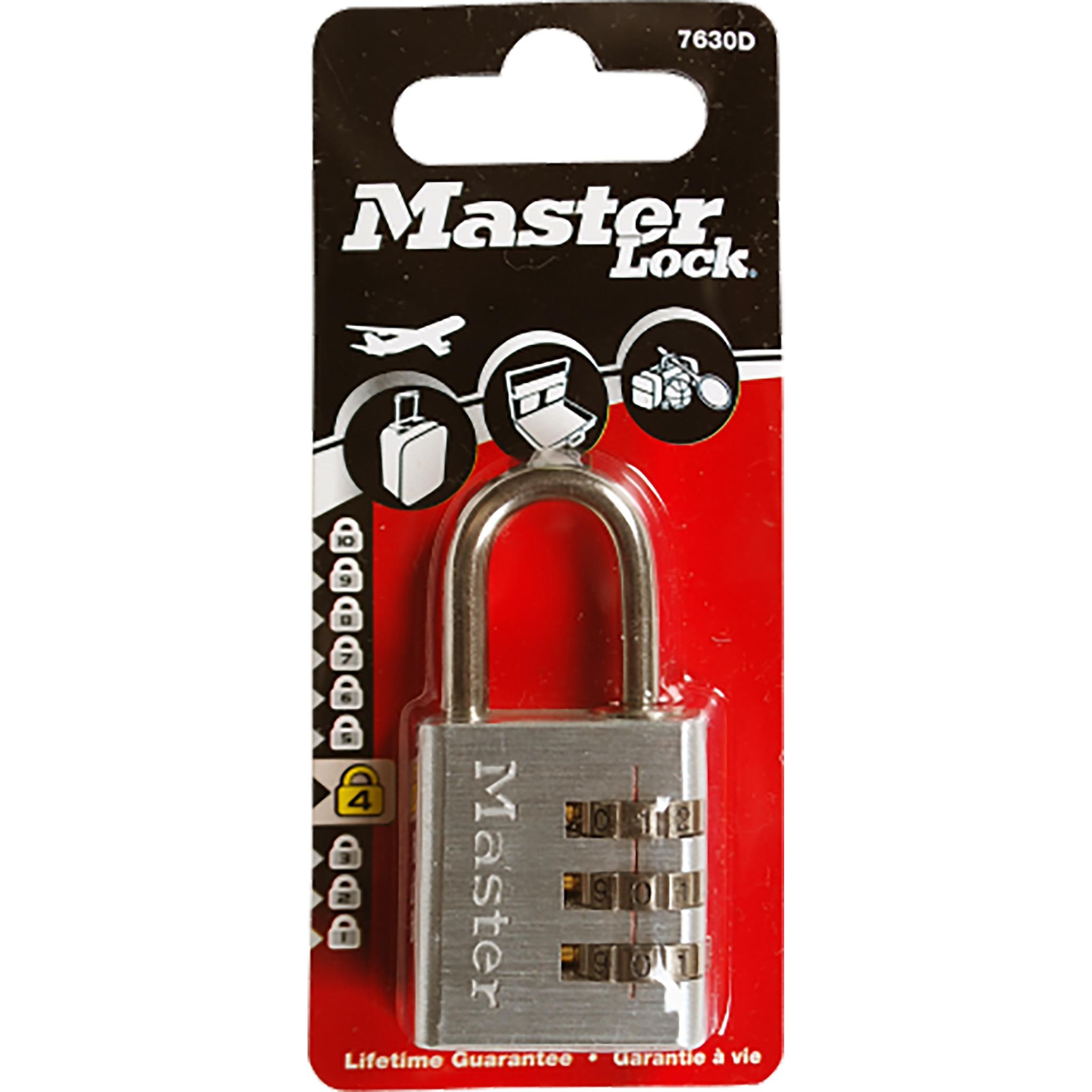 MASTER LOCK Cadenas 30 mm à combinaison en aluminium massif