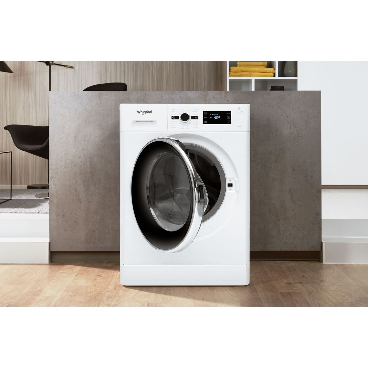 WHIRLPOOL Lave linge séchant hublot FWDG97168B, 9 kg de lavage, 7 kg de séchage, 1600 T/min
