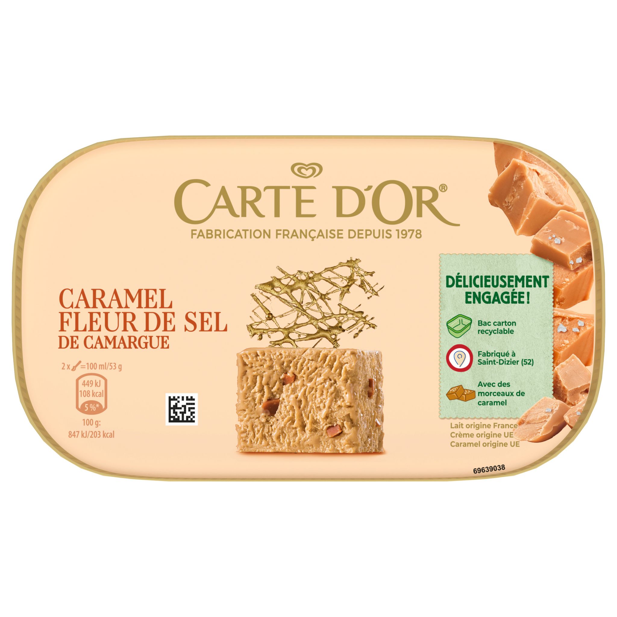 Carte d'Or CARTE D'OR Crème glacée caramel fleur de sel de Camargue