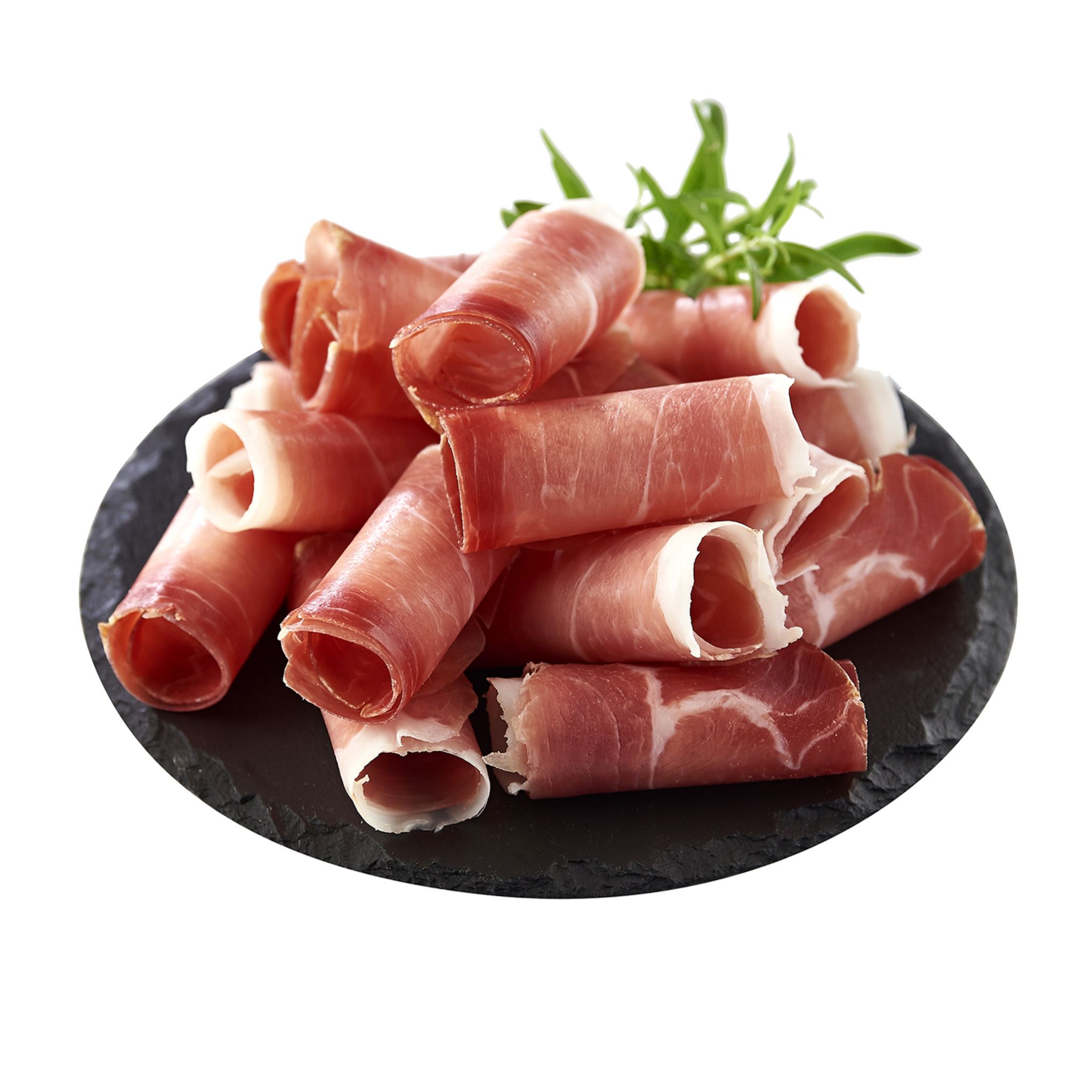 Voir la diapositive 2 : AUCHAN LE CHARCUTIER Jambon cru affinage 7 mois 15 tranches 175g