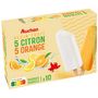 Voir la diapositive 2 : AUCHAN Bâtonnets glacés citron orange 10 pièces 415g
