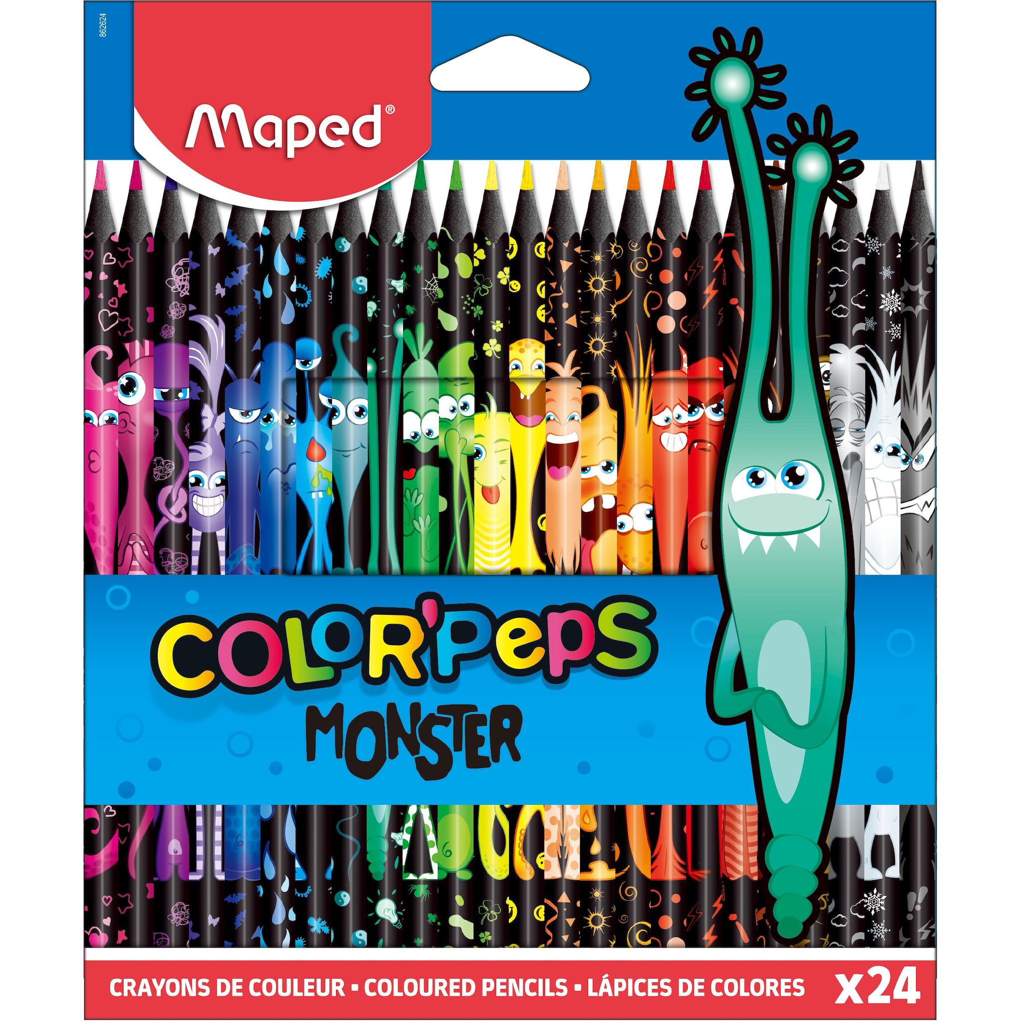 MAPED Crayons de couleurs Color Peps Monstres x24