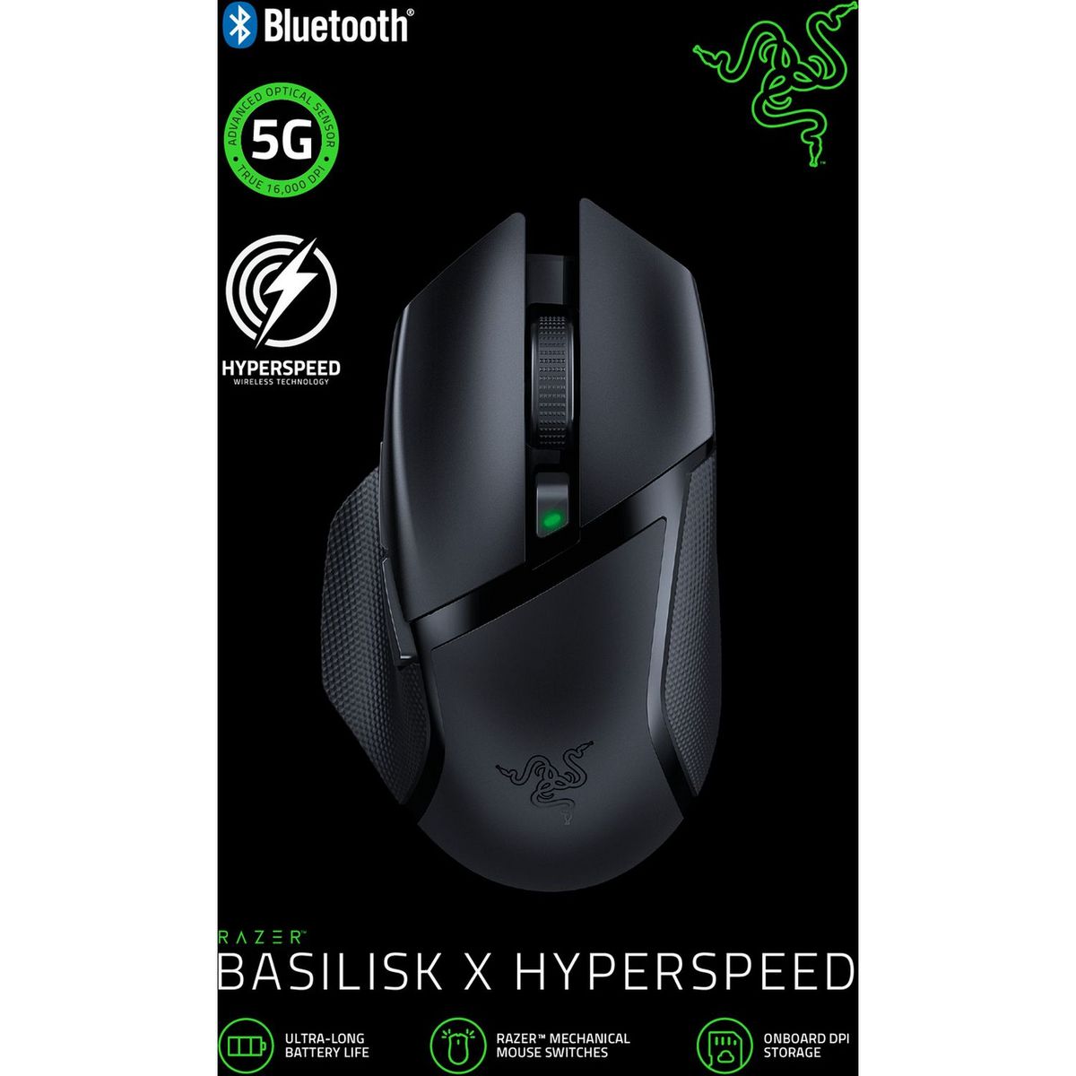 RAZER Souris Gaming sans fil Basilisk X Hyperspeed 