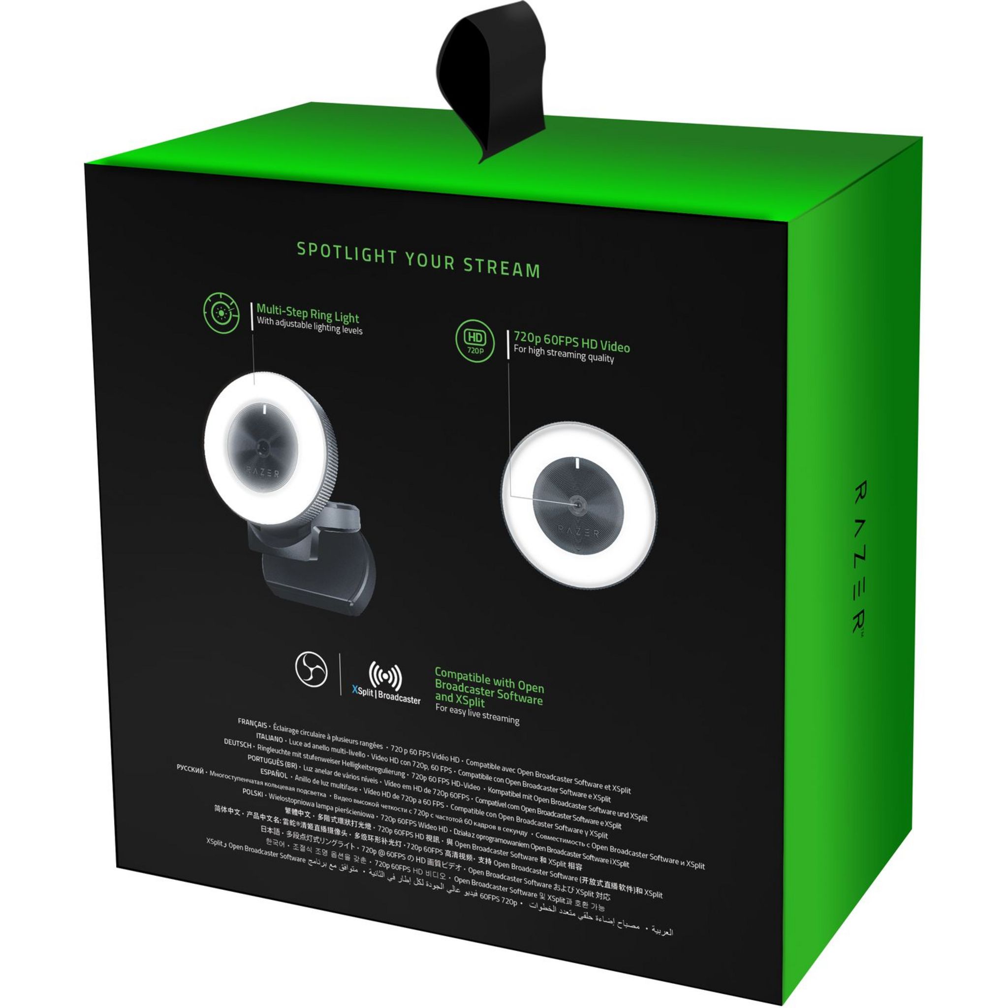 Voir la diapositive 7 : RAZER Webcam Gaming Full HD KIYO