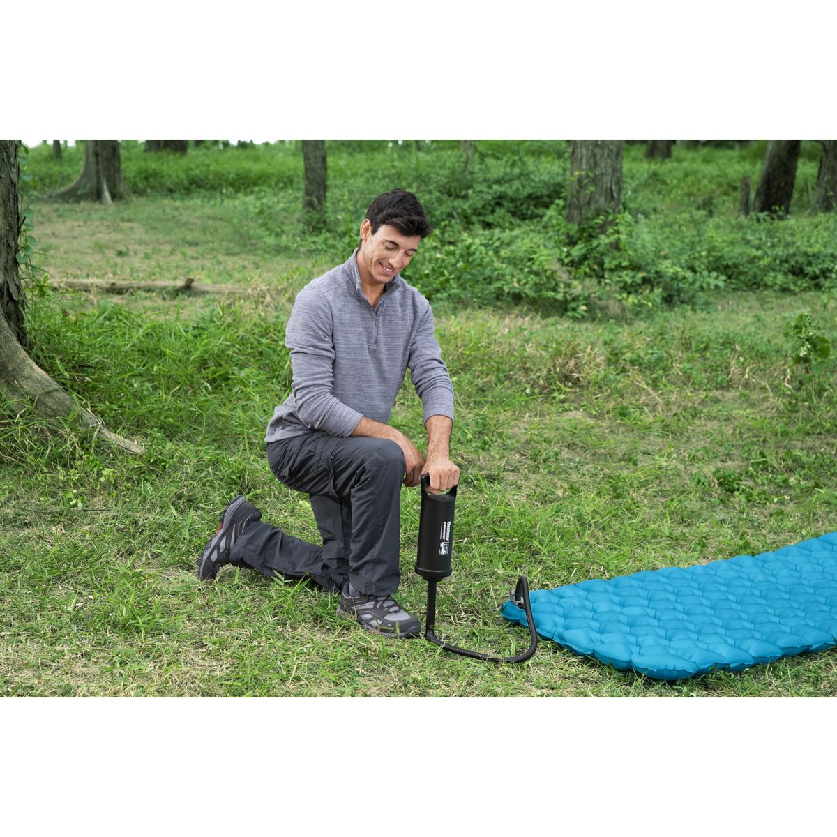 BESTWAY Pompe à air manuel  1,85 L/cycle 36 cm 3 embouts - Air hammer