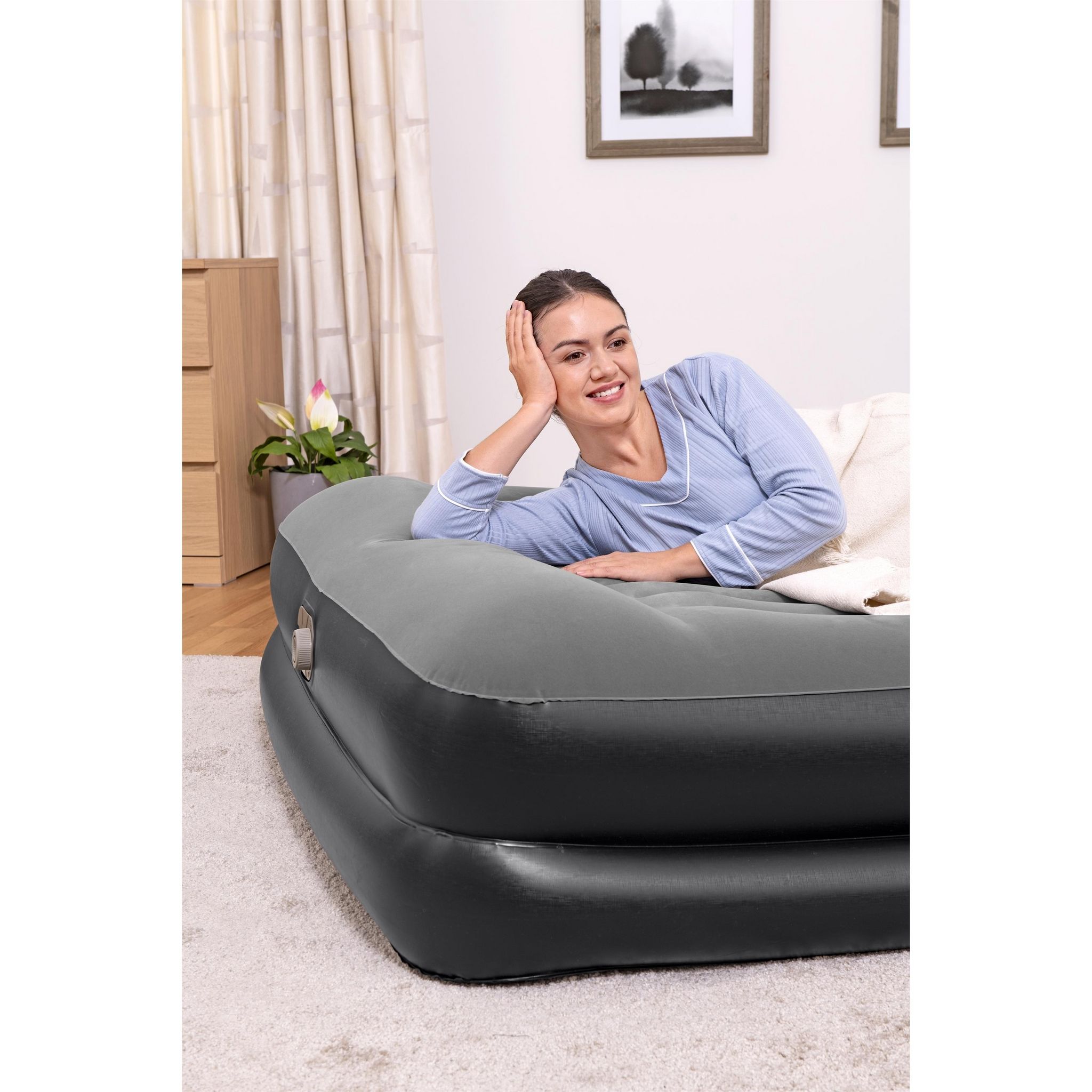 Voir la diapositive 5 : BESTWAY Matelas gonflable de camping - 2 personnes - 203x152x46cm