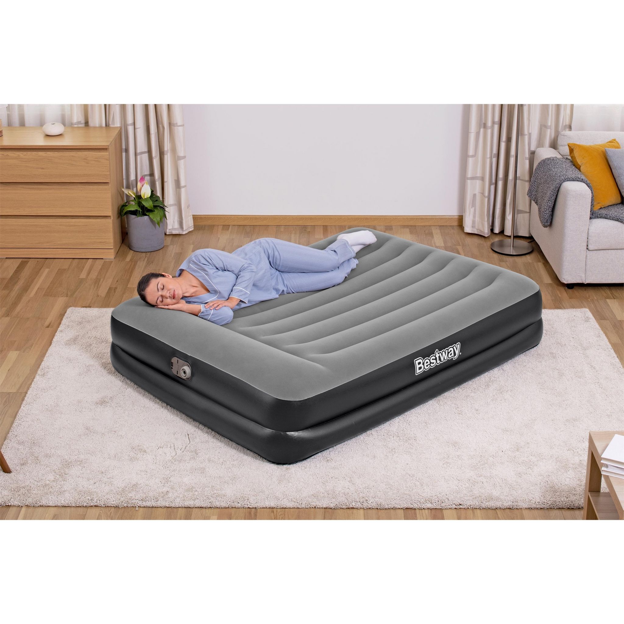 Voir la diapositive 6 : BESTWAY Matelas gonflable de camping - 2 personnes - 203x152x46cm
