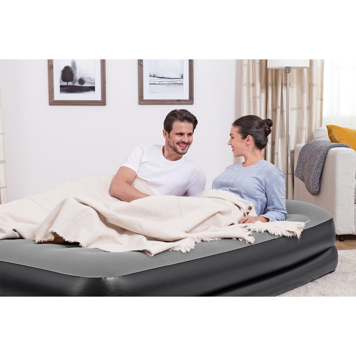BESTWAY Matelas gonflable de camping - 2 personnes - 203x152x46cm