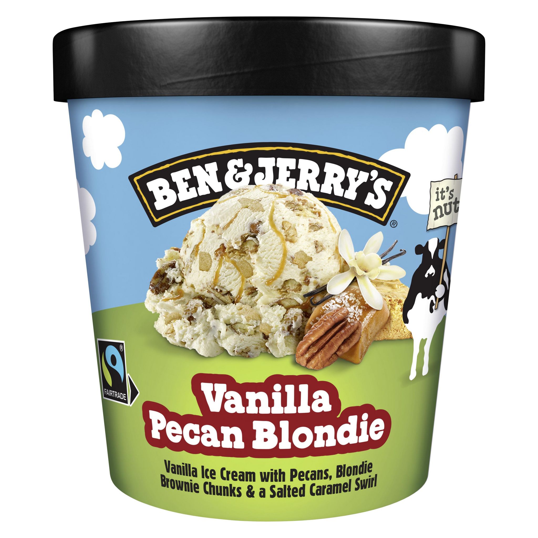 Voir la diapositive 2 : BEN & JERRY'S Pot de crème glacée vanille pécan blondie 414g