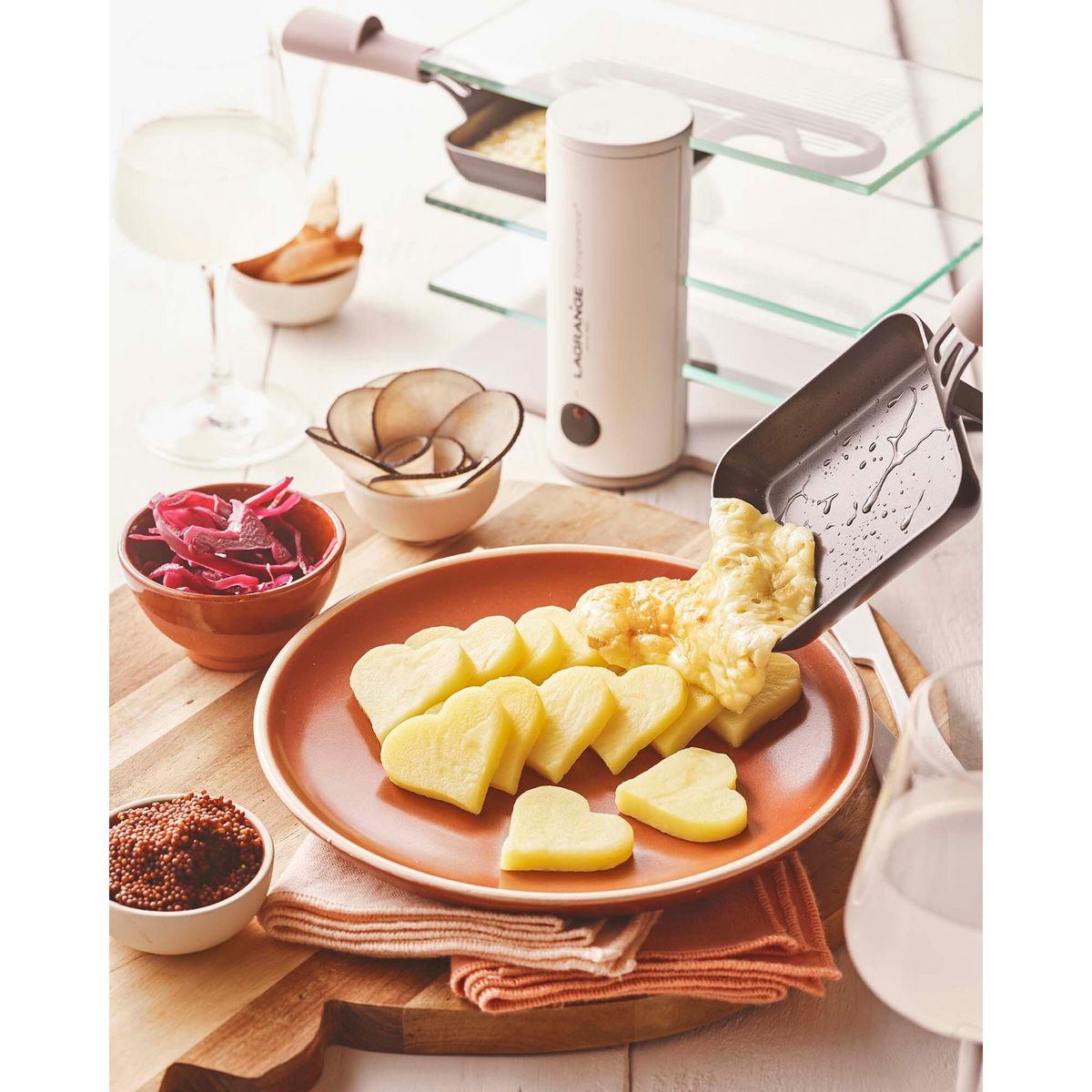 LAGRANGE Raclette 2 personnes 009208 - Gris perlé
