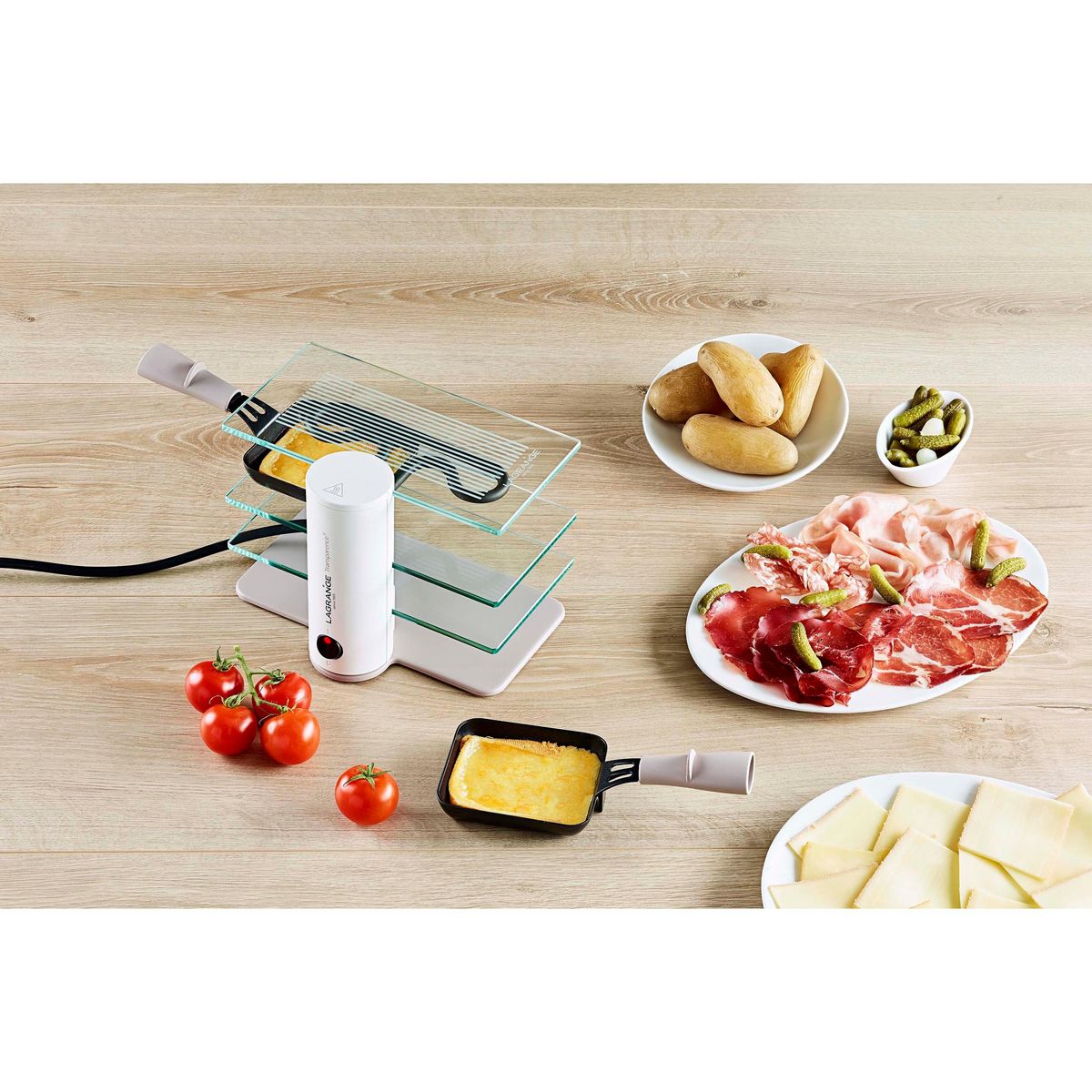LAGRANGE Raclette 2 personnes 009208 - Gris perlé