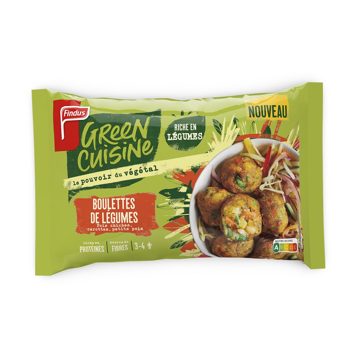 FINDUS Green Cuisine boulette de légumes pois chiches carottes petits pois 3-4 portions 450g