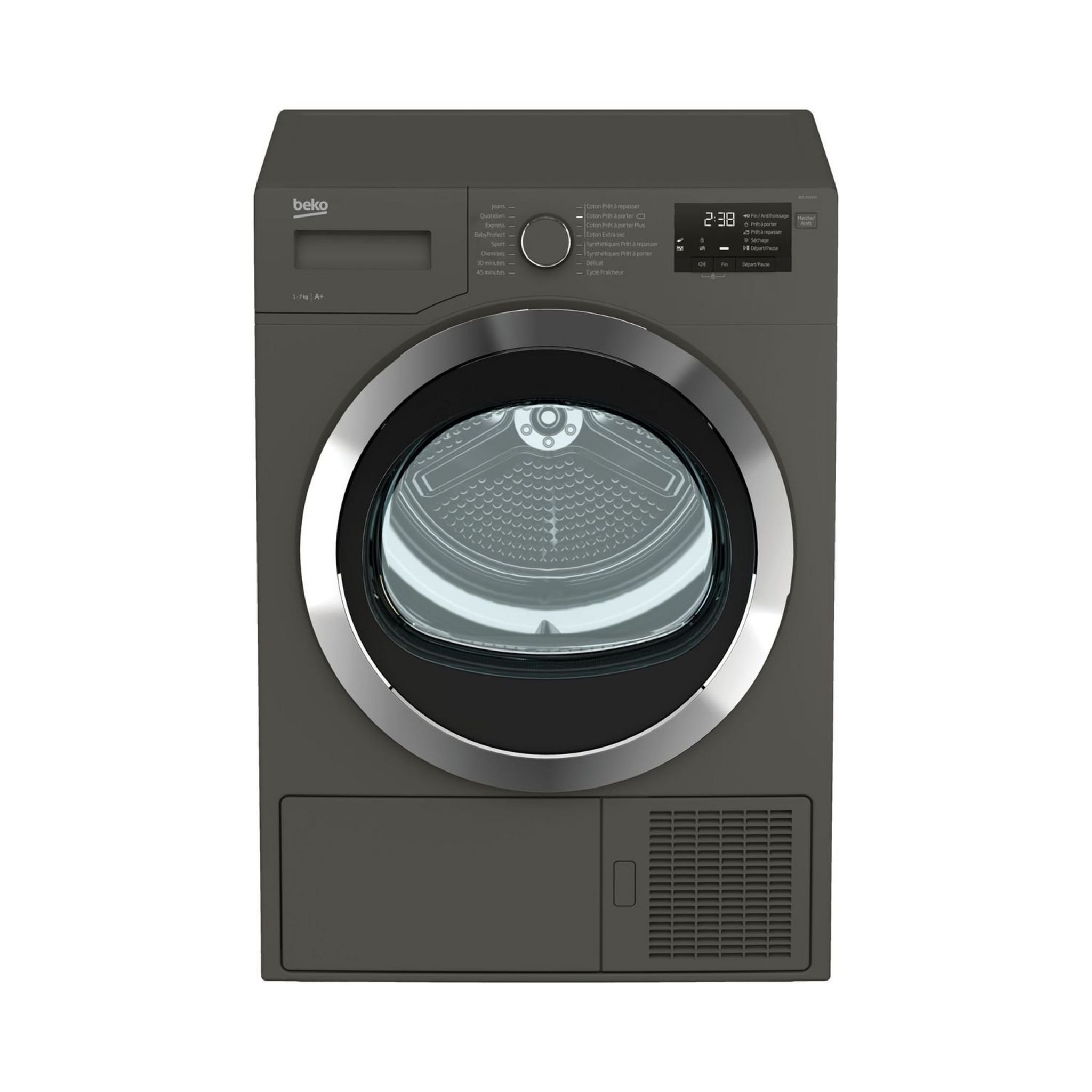 Voir la diapositive 1 : BEKO Sèche linge hublot BDS7034M, 7 kg, Pompe à chaleur, A+