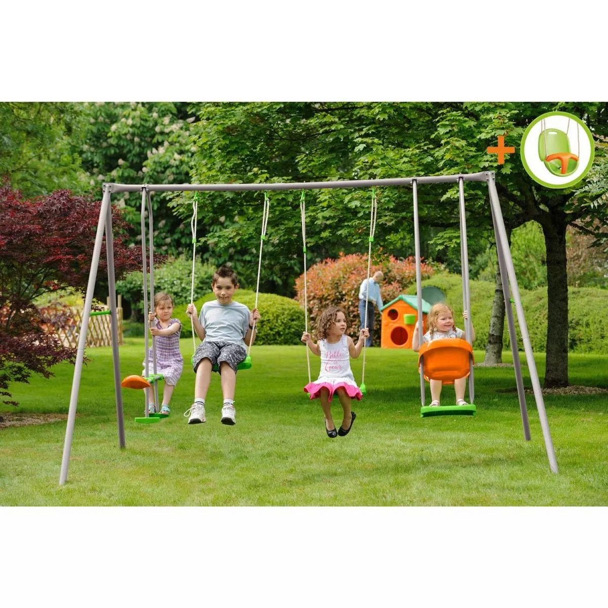 ALEO BY TRIGANO Portique balançoire - Métal - H2,20m - LUCA