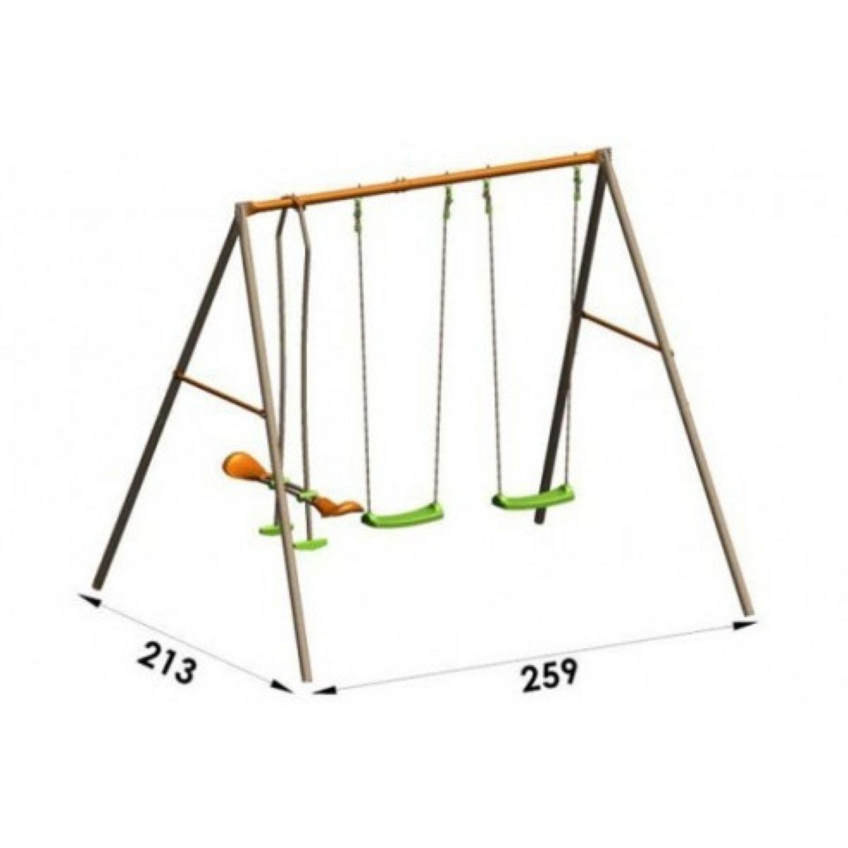 ALEO BY TRIGANO Portique balançoire - Métal - H2,20m - PAUL