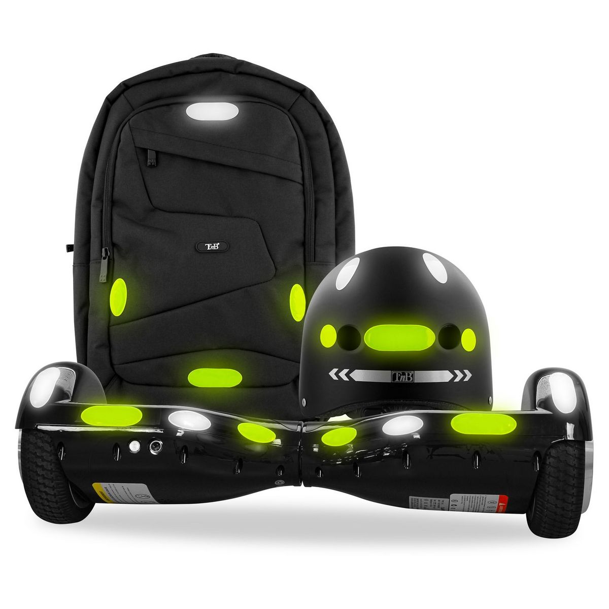 TNB Lot de 36 stickers réfléchissants Urban Moove - Jaune/gris