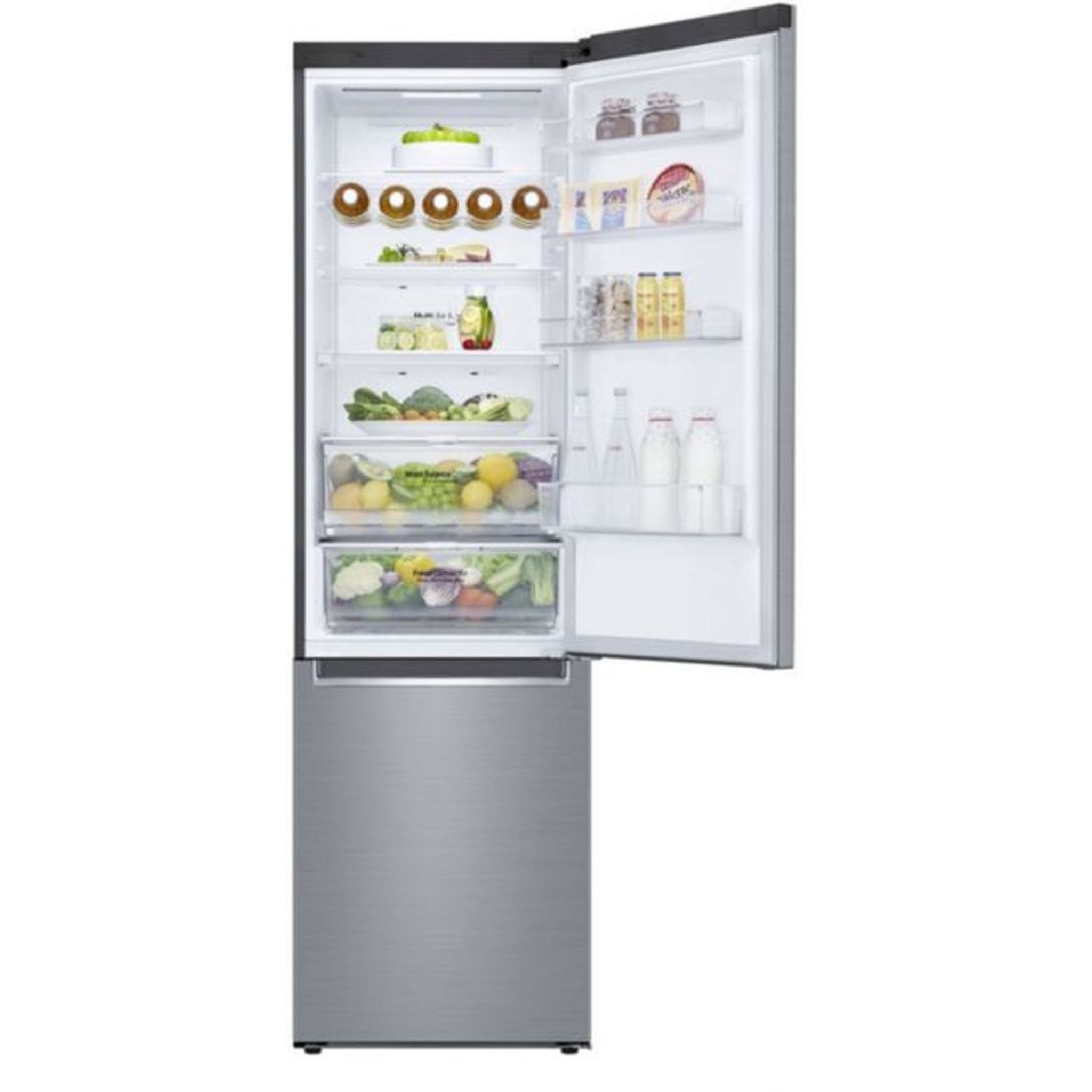 Voir la diapositive 5 : LG Réfrigérateur combiné GBB62PZFFN, 384 L, Froid ventilé No frost