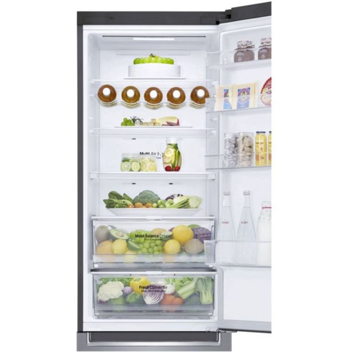 LG Réfrigérateur combiné GBB62PZFFN, 384 L, Froid ventilé No frost