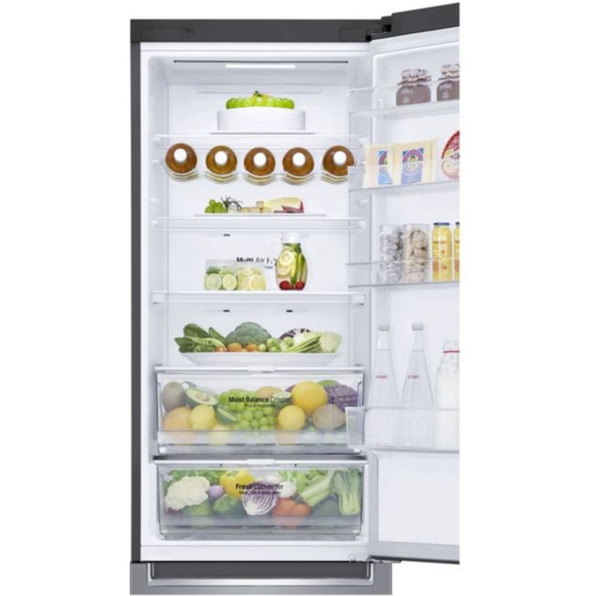 Voir la diapositive 6 : LG Réfrigérateur combiné GBB62PZFFN, 384 L, Froid ventilé No frost