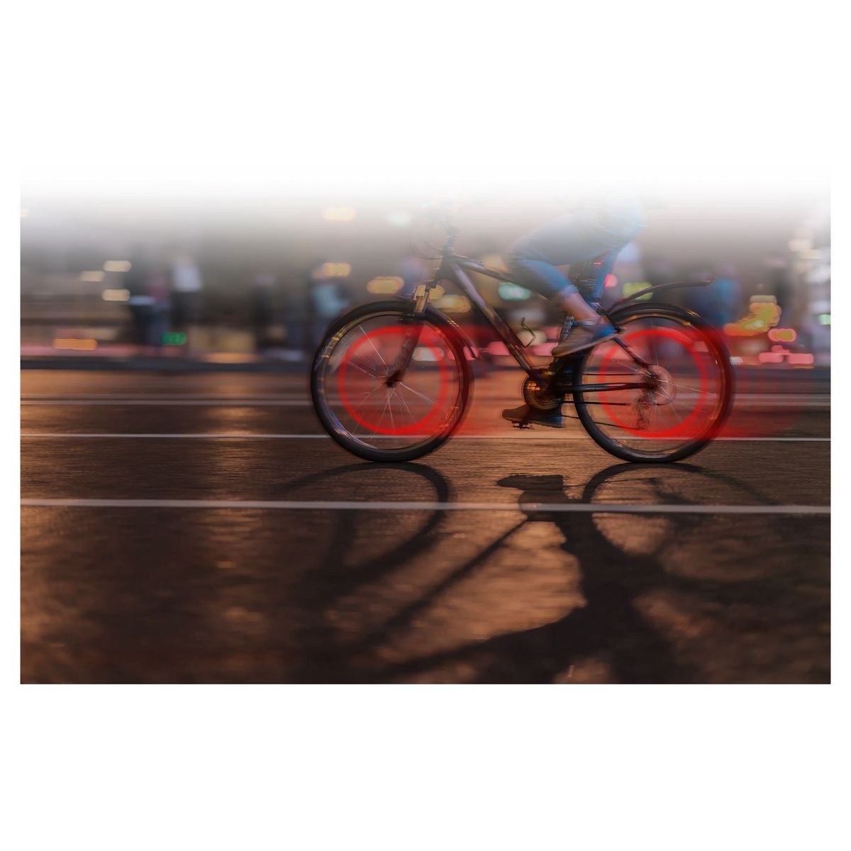 TNB Lot de 2 LED Urban Moov pour roues de vélo - Rouge  