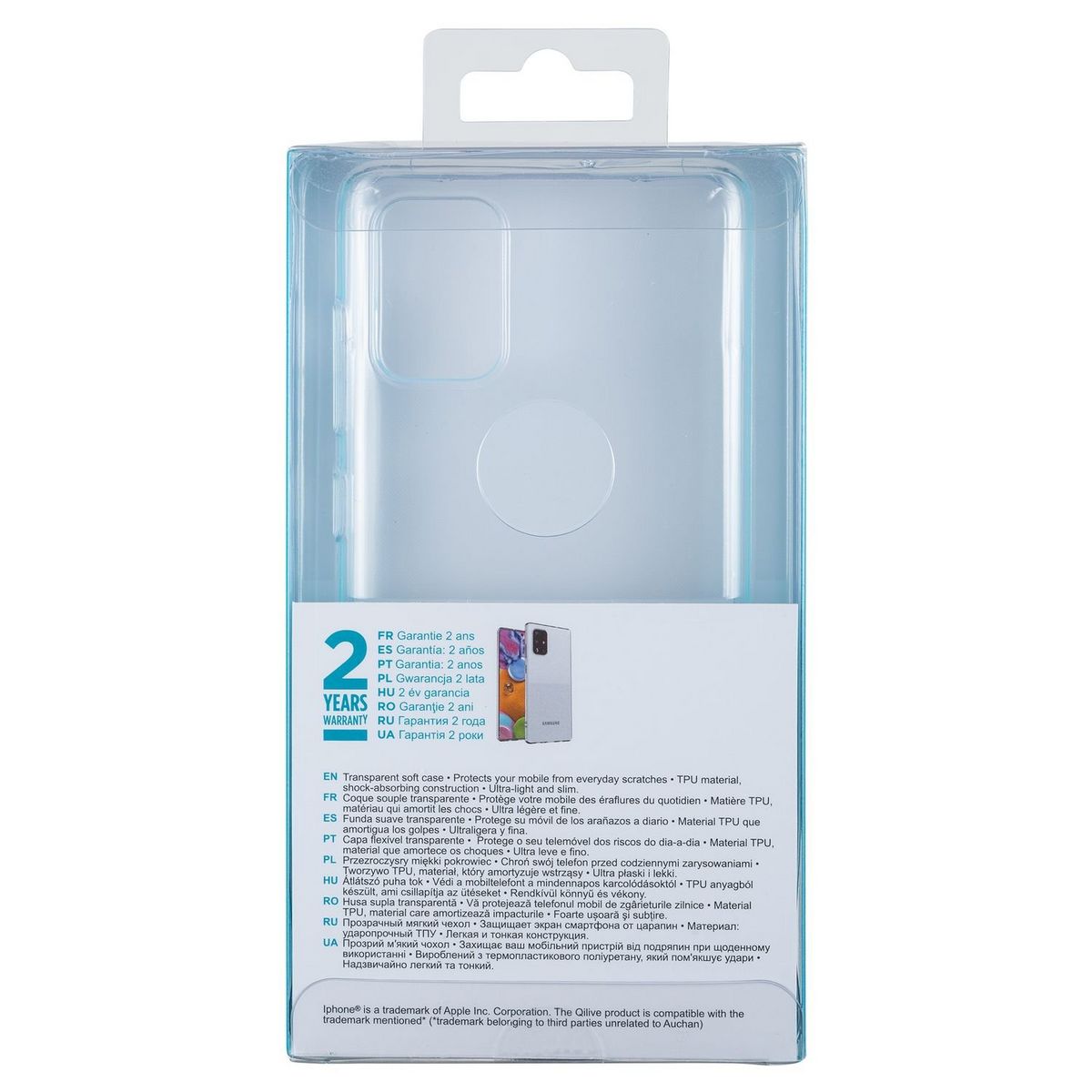 QILIVE Coque pour Samsung Galaxy A71 - Transparent