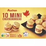 AUCHAN Mini cheeseburger 10 pièces 155g