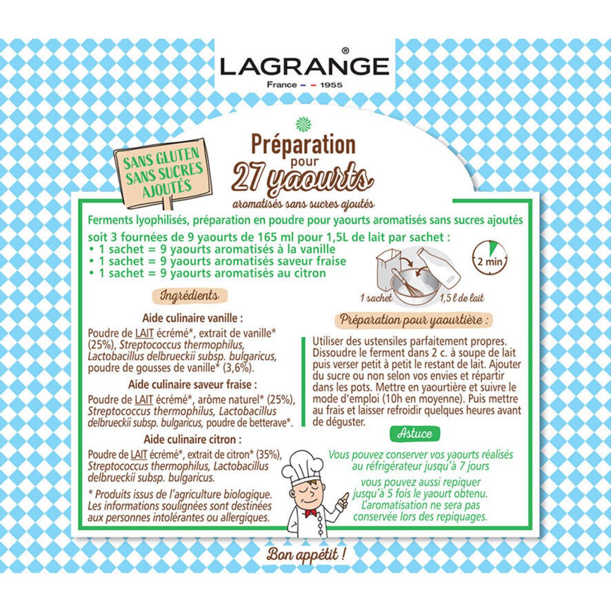 LAGRANGE Arôme pour yaourt VANFRAISCITRO 385002