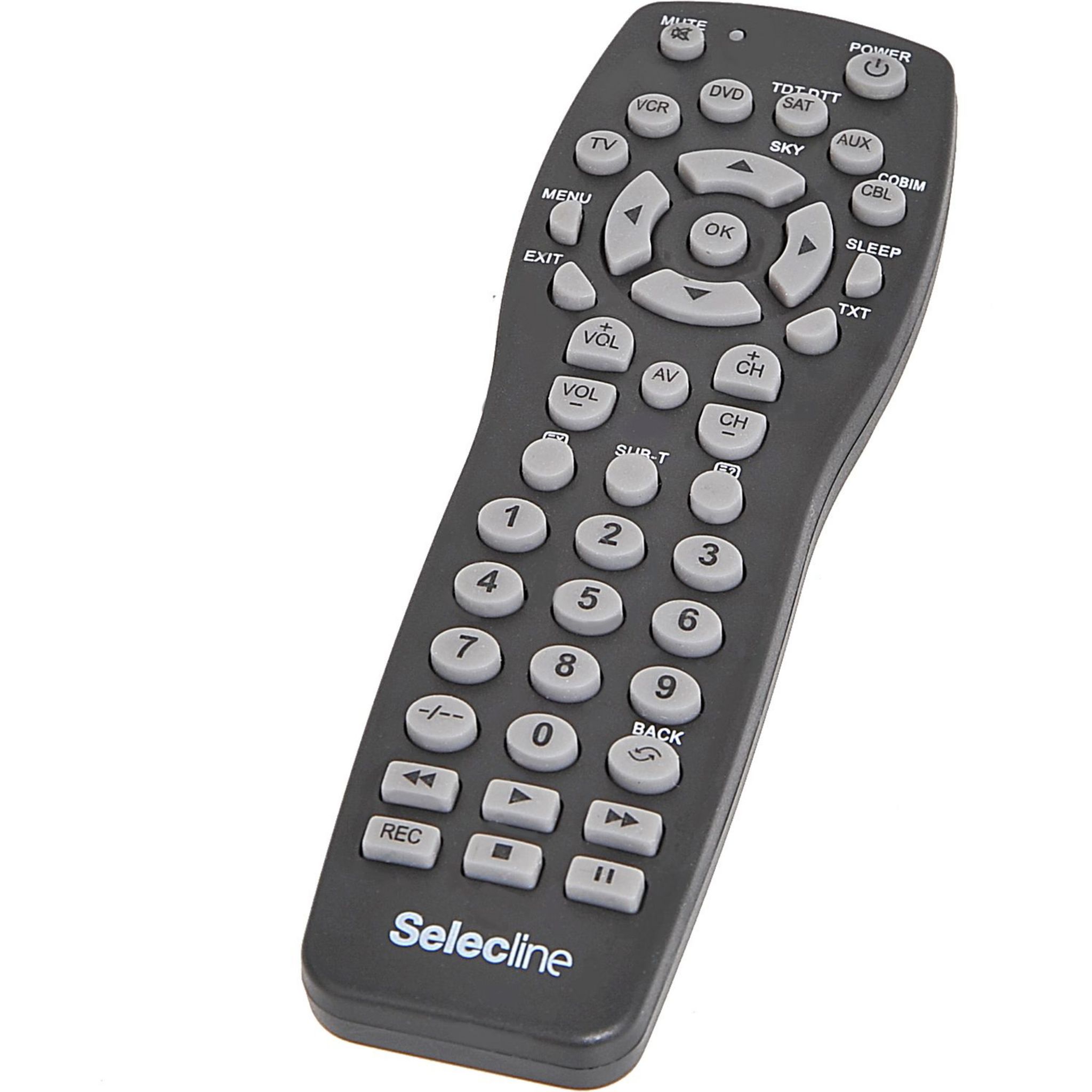 Voir la diapositive 3 : SELECLINE Télécommande Universelle 6 en 1 EAST Noire