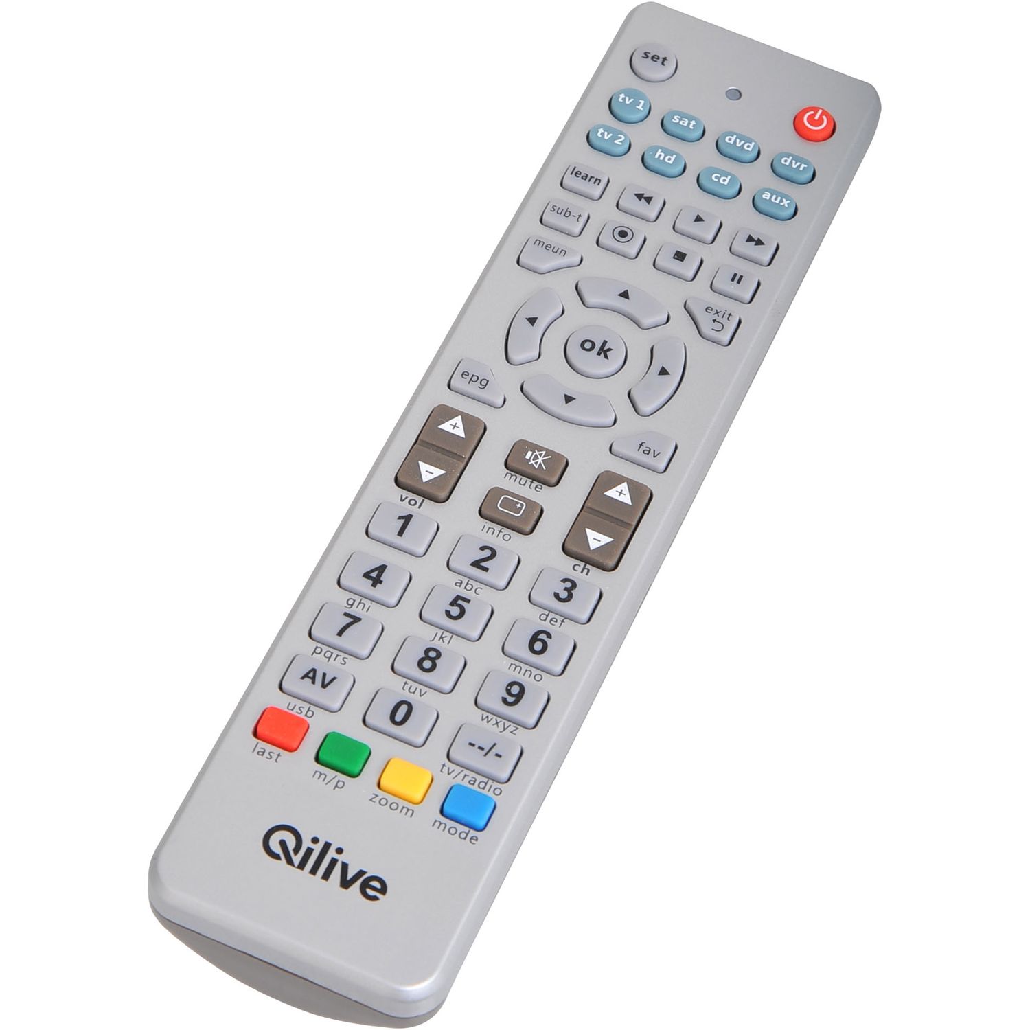 Voir la diapositive 2 : QILIVE Télécommande Universelle Q.1743 Grise