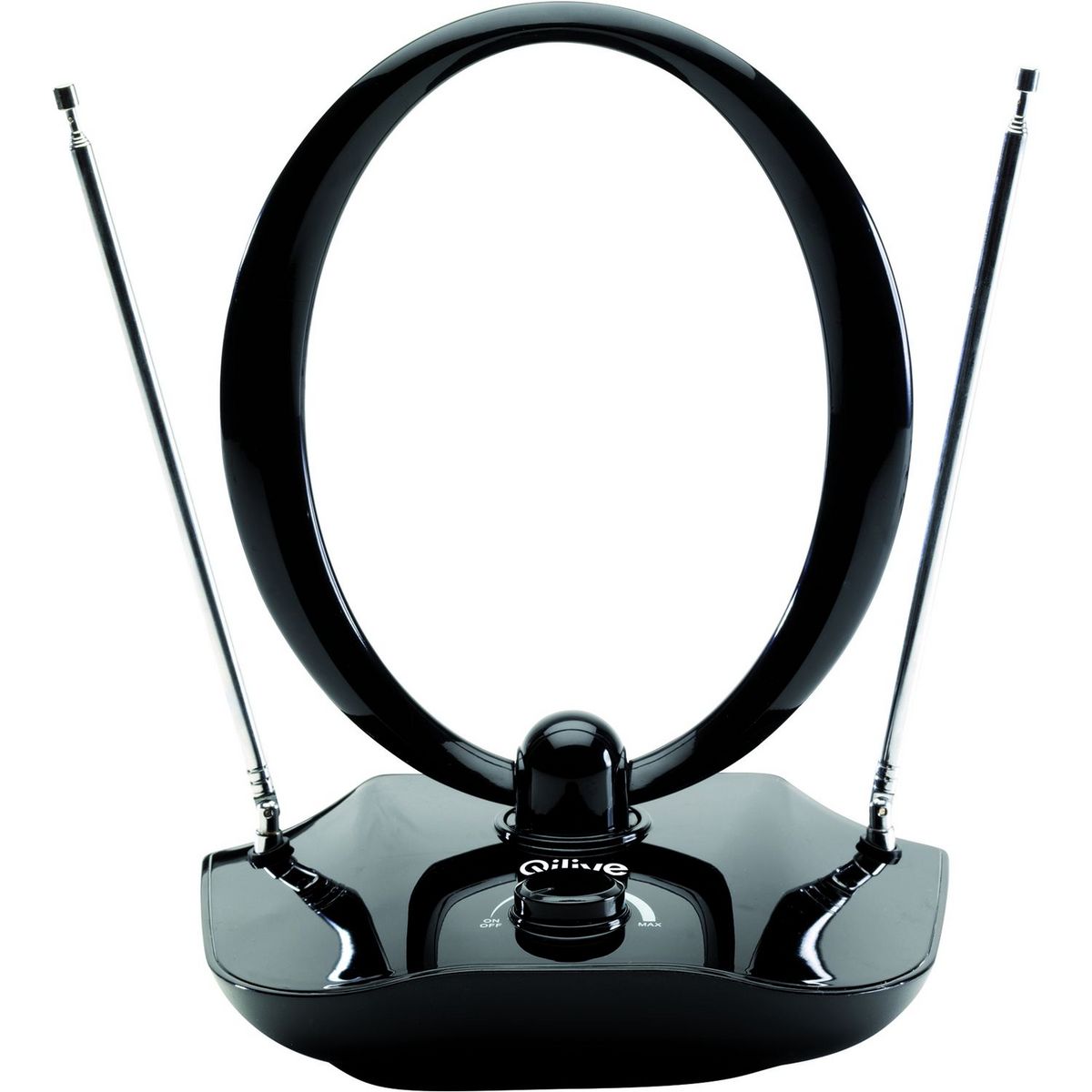 QILIVE Antenne intérieure Q.1927 noire 30 dB TNT DVBT